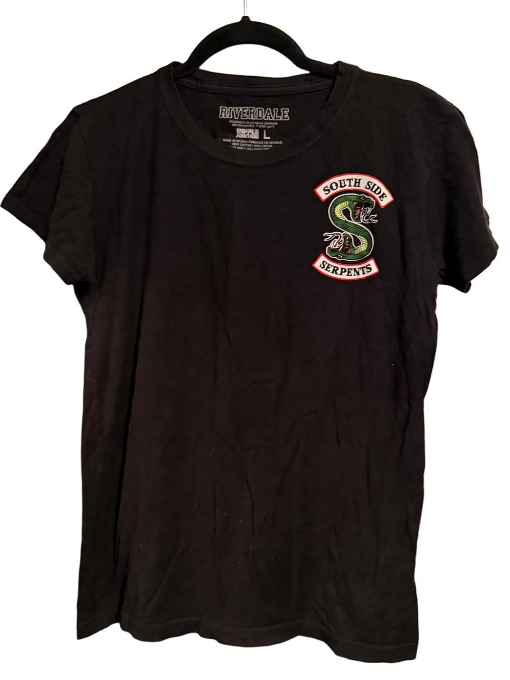 Graphic Tee Riverdale- South Side Serpents Black Short Sleeve Tee- L